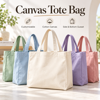Sac fourre-tout en toile de coton personnalisable, moyen, avec fermeture éclair, bandoulière et soufflet latéral pour les voyages quotidiens