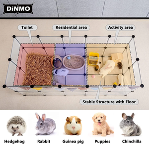 Enclos pour animaux de compagnie en plastique durable et portable, cage à lapins d'extérieur avec enclos, enclos pour chien, clôture pour animaux de compagnie - Product Image 5