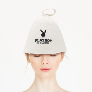 หมวกซาวน่าผ้าวูลปรับได้ปักโลโก้ออกแบบได้ตามต้องการเป็นมิตรต่อสิ่งแวดล้อมใช้ซ้ำได้สำหรับซาวน่าสปาอบไอน้ำ - Product Image 3