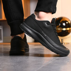 Chaussures de course à pied légères et élastiques, personnalisées, noires, imperméables, antidérapantes, pour la randonnée en extérieur, chaussures d'escalade pour adultes - Product Image 4