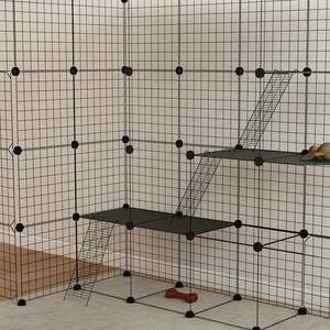 Grande cage pour animaux de compagnie robuste et résistante en acier épais, à forte capacité de charge, anti-déformation, pour utilisation en extérieur et à la ferme - Product Image 6