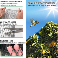 Filet anti-oiseaux en polyéthylène vert durable, imperméable, pour protéger les plantes des oiseaux, avec des types de plastique PE