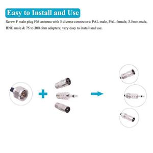 Récepteur stéréo tuner pour home cinéma, <span class=keywords><strong>antenne</strong></span> <span class=keywords><strong>FM</strong></span> de base pour vidéo <span class=keywords><strong>intérieure</strong></span>, <span class=keywords><strong>antenne</strong></span> radio <span class=keywords><strong>FM</strong></span> 50 <span class=keywords><strong>ohms</strong></span> - Product Image 4