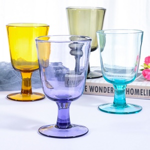 Commercio all'ingrosso personalizzato bar party creativo vintage rosa colorato <span class=keywords><strong>blu</strong></span> tazza di tè set calici per il vino <span class=keywords><strong>calice</strong></span> per il regalo - Product Image 3
