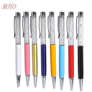 Yüksek kaliteli reklam promosyon hediye kapasitif stylus kalem ve çok fonksiyonlu kristal kalem tükenmez özel Logo ile