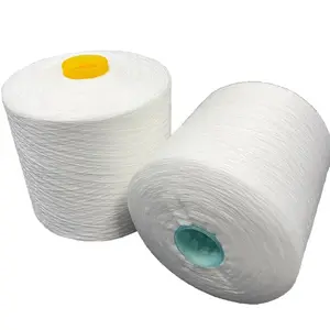 China Raw White 60s/3 60/3 603 100% Polyester Spun Yarn Sewing Thread