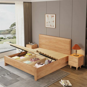 Высокое качество, французская Элегантная классическая конструкция, светло-серый, массивная деревянная рама, арочная изголовье, кровать для салфетки - Product Image 3