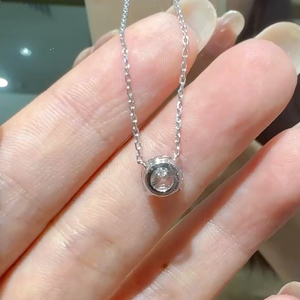 Collar Personalizado al Por Mayor de Oro Blanco Real de 10K, 14K y 18K con Incrustaciones de Diamantes, Juego de Collar con Colgante de Joyería con Diamantes de Laboratorio para Mujer - Product Image 5