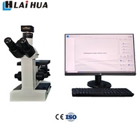 Metallographic Trinocular Microscope with Metallurgical Image Analysis Software for Metal Identification
