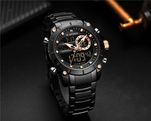 NAVIFORCE 9163 Orologi da Polso Sportivi di Lusso per Uomo, Orologio al Quarzo Luminoso, Cronografo Casual in Acciaio Inossidabile, Bracciale <span class=keywords><strong>Maschile</strong></span> - Product Image 3