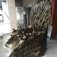 Fauteuil d'appoint artistique en FRP de haute qualité, style Trône de Fer de Game of Thrones, pour salon, chambre ou hôtel