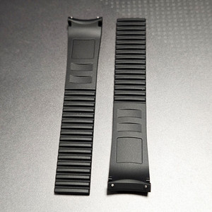 Bracelet de montre en caoutchouc de luxe pour Philippe 5164A 5167A 5167R avec fonction respirante, extrémité incurvée de 21 mm, fermoir déployant noir - Product Image 4