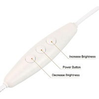 Mini assemblage de cordon de lampe à LED avec interrupteur de capteur de gradateur tactile bouton d'alimentation 5V câble USB pour PC 3A blindage de tresse de charge rapide