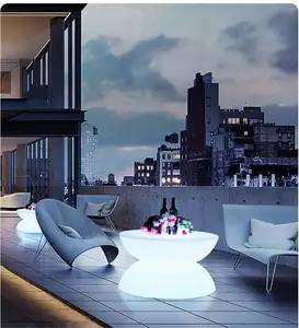 LED sehpalar otel masa PE malzeme özelliği ile 16 renk bar masası açık olay parti gece kulübü şarap masası için fit