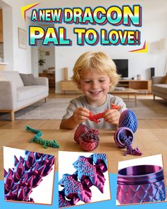Figurine créative et tendance en forme d'œuf de serpent imprimé en 3D, jouet pour enfants, animaux et dinosaures, modèle de jouet - Product Image 2