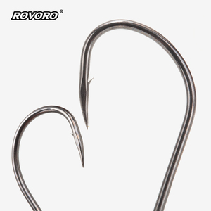Anzuelo de Pesca ROVORO 5X-Strong para Pesca en Alta Mar, Pesca de Atún, Trolling, Acero Inoxidable con Alto Contenido de Carbono, Recubrimiento de Níquel Negro - Product Image 3