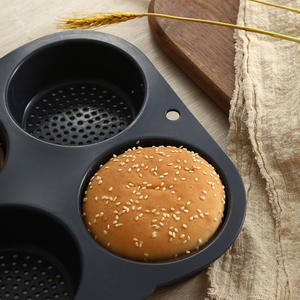 Molde de silicona para <span class=keywords><strong>hamburguesas</strong></span> de grado alimenticio, herramienta para hornear pan antiadherente de alta temperatura para <span class=keywords><strong>freidora</strong></span> de <span class=keywords><strong>aire</strong></span> de horno - Product Image 4