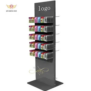 China Custom Retail Store Countertop USB Cable Earphone metal Cell Phone Accessory display stand For Mobile Phone Accessories