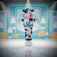 Mascotte gonflable personnalisée 3M en forme de vache, Sky Dancer OX, en tissu Oxford, résistante au soleil et à l'eau, pour la publicité commerciale et les fêtes d'inauguration