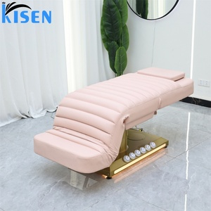 KISEN Best Selling Luxury Beauty Salon Furniture Leather Base Modern Facial Massage <b>Bed</b> Electric 3 Motors Spa Treatment <b>Bed</b> New - Product Image 5