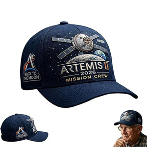 Nuovo Cappellino da Baseball Commemorativo dell'Atterraggio Lunare Artemis <span class=keywords><strong>II</strong></span>, Logo Ricamato, Tessuto in Cotone, Regolabile, Versione USA - Product Image 5