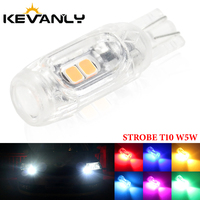 Ampoule LED de voiture Kejie 12V super lumineuse T10/W5W 2835 5SMD pour plaque d'immatriculation/plafonnier/lampes de lecture intérieures avec Canbus sans erreur