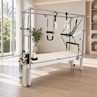 Lit de Pilates Cadillac en alliage d'aluminium avec barre de poussée et système de poulies à cordes pour studio commercial et salle de sport à domicile
