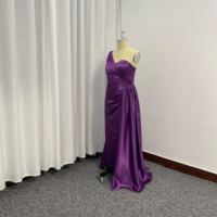 Robe de demoiselle d'honneur avec traîne, tenue de mariée élégante à épaule dénudée, col asymétrique, 2022