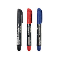 Marqueur permanent U+ noir à base d'huile, imperméable, séchage rapide, pointe oblique et fine, largeur d'écriture 3 mm, 3 couleurs, 14,5x1,5 cm, vente en gros