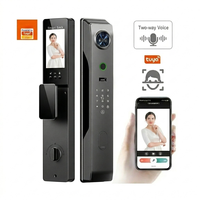 Serrure de porte intelligente Tuya entièrement automatique de haute qualité avec caméra de visiophone, reconnaissance faciale et empreinte digitale, étanche