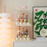 Vitrine de présentation de jouets transparente détachable personnalisée, empilable, avec porte magnétique, pour collection de figurines d'anime, boîte de rangement