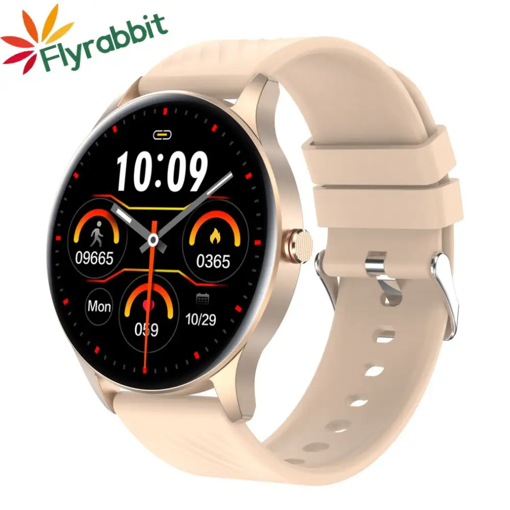 Flyrabbit 2024 YK02 jam tangan pintar olahraga, arloji cerdas Android layar 1.43 "AMOLED tahan air IP67 monitor gula darah mundur