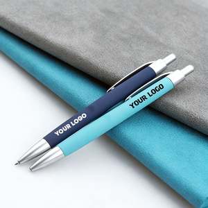 Stylos en plastique jaunes multicolores à bas prix avec logo personnalisé, perles, articles en plastique personnalisés bon marché, stylo à bille avec logo - Product Image 1