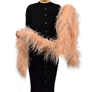 10ply Blue Số Lượng Lớn Nhuộm Prime Đầy Màu Sắc Đà Điểu Lông Boas Cho Quần Áo Váy Phụ Kiện Trang Trí Mũ - Product Image 2