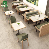 Tables et chaises de café, restaurant, hôtel en bois durable sur mesure, sièges de banquette pour usage commercial moderne