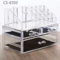 Boîte de maquillage de style tiroir en acrylique transparent Armoire de rangement pour soins de la peau cosmétiques de table Toilettage Dressing Bin