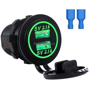 Motocicleta barco RV modificado doble USB cargador de coche doble apertura 4,2 cargador de teléfono móvil de coche - Product Image 1