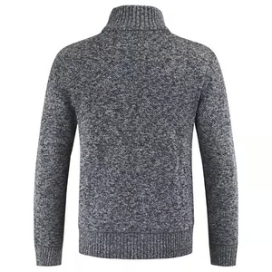 <strong>Wholesale</strong> Factory Custom Long Sleeve Knitwear Zipper Cardigan Design Knitting Cotton <strong>Sweater</strong> for Mens - Product Image 2