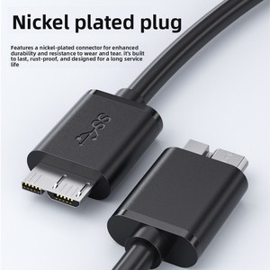 Câble USB 3.0 pour disque dur externe mobile, AM vers Micro, haute vitesse, connexion téléphone portable/ordinateur vers disque dur externe mobile, câble de données - Product Image 2