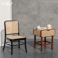 Table et chaise en bois massif, mobilier de maison en rotin/osier, style nordique,