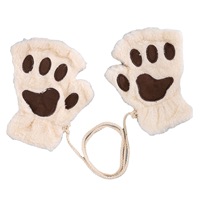 Mignon Conception Demi Doigt Gants Chaud Chat Patte Griffe En Peluche Gants Sans Doigts Belle Hiver Mignon Mitaine Doux