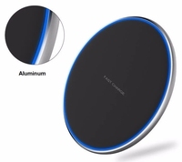 Chargeur sans fil universel rond 10W pour téléphone portable, compatible iPhone 17, 16, 15 Pro Max (vente en gros)