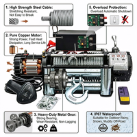 Winch 4x4 12v Anti-Slip Otomatis dengan Rem, Tahan Air, Remote Nirkabel CE, Langsung dari Pabrik, untuk Penyelamatan Trailer Offroad