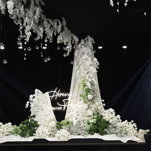 YOPIN-7660 Blanc Série Réaliste Simulation De Mariage Arrangement Floral Ivoire Blanc Rose Pivoine Fleurs Artificielles En Gros - Product Image 4