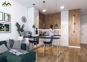 Salon Moderne de Luxe Extérieur Villa à Structure en Acier Assemblage Rapide Préfabriqué avec Garage Inclus Design Industriel - Product Image 4