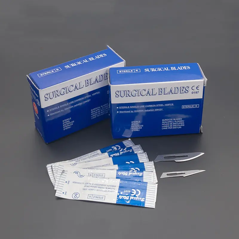 Bisturí médico estéril, cuchillas quirúrgicas desechables, bisturí