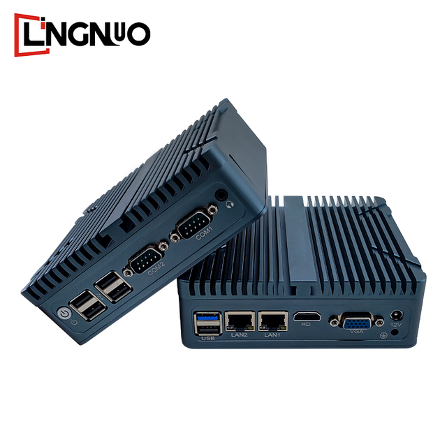 Portable Industrial Fanless Embedded Computer Intel I3 I5 I7 Optional RAM SSD Dual LAN RS232 RS485 Multiple USB Ports HD Mini Pc
