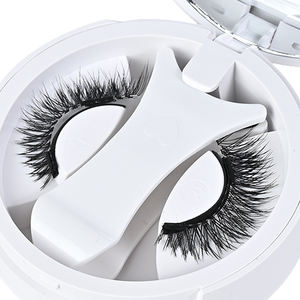 Cils magnétiques naturels réutilisables en gros, marque privée, extensions de cils magnétiques 3D avec applicateur - Product Image 1