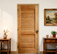 Portes de placard pliantes en pin massif, modernes, peintes en blanc, étanches, avec persiennes en bois pour chambre, cuisine, entrepôt, armoire
