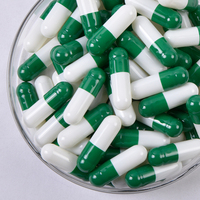 Capsules vides HPMC vertes et blanches en stock dans l'entrepôt, impression de logo prise en charge, capsules vides végétales HPMC